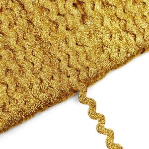 www.houseofadorn.com - Braid Trim - Ric Rac Polyester 8mm (Price per 1m) - Gold