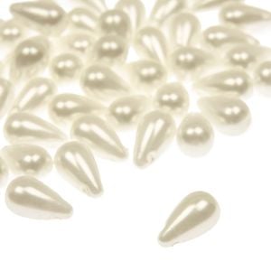 www.houseofadorn.com - Pearl Bead - Teardrop Pendant Imitation Pearl 10x6mm (Pack of 48)