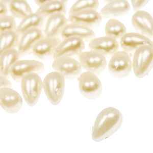 www.houseofadorn.com - Pearl Bead - Teardrop Pendant Imitation Pearl 8x5mm (Pack of 48)