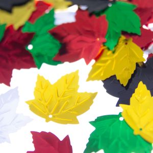 www.houseofadorn.com - Sequin Shapes - Maple Leaf 22mm Style 13320 (Price per 50g)
