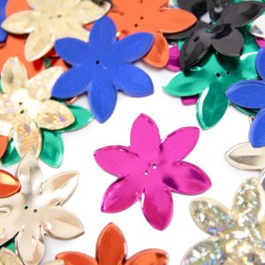 www.houseofadorn.com - Sequin Shapes - Floral Lilly 33mm Style 13391 (Price per 50g)