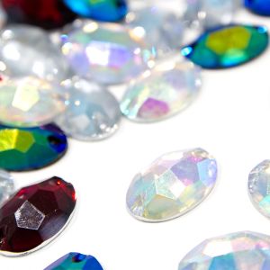 www.houseofadorn.com - Resin Rhinestones - Oval/Ellipse Flat Back Sew-On Crystals (Price per pack)