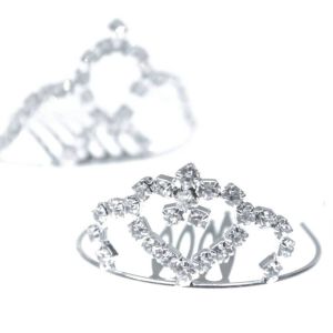 www.houseofadorn.com - Tiara - Mini Quality Crystal & Diamante Crown with Comb