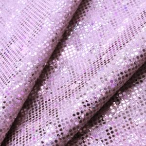www.houseofadorn.com - Spandex Nylon Lycra 4 Way Stretch Fabric W150cm/190gm - Shattered Glass Hologram Foil Finish (Price per 1m) - Lilac