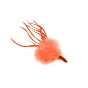 www.houseofadorn.com - Feather Marabou with Spiky Biot Tuft Bunch - Orange