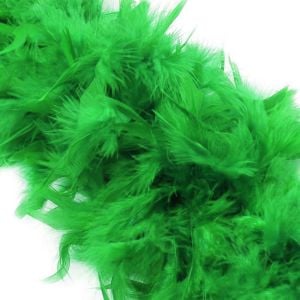 www.houseofadorn.com - Feather Turkey Chandelle Party Boa (1.8m) - Medium Weight 100g - Emerald Green