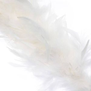 www.houseofadorn.com - Feather Turkey Chandelle Party Boa (1.8m) - Medium Weight 100g - White