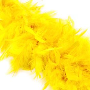 www.houseofadorn.com - Feather Turkey Chandelle Party Boa (1.8m) - Medium Weight 100g - Yellow