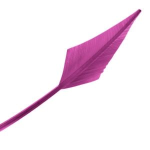 www.houseofadorn.com - Feather Turkey Arrowhead - Violet Purple **SLIGHT FAULTS**
