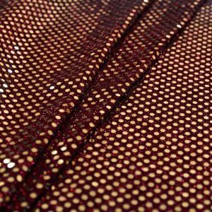 www.houseofadorn.com - Sequin Fabric - Disco Circle 3mm Sequins On Mesh Net w Lurex 112cm Style 8627 (Price per 1m) - Shiny - Wine with Gold