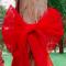 How to Tie Red Street Tree Christmas Bows