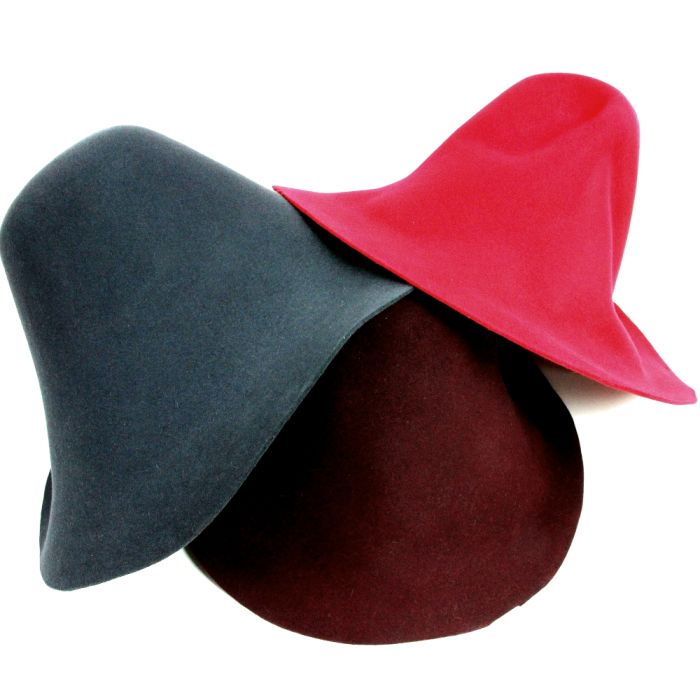 Felt Wool Flare Hood Millinery Hats Fascinators 