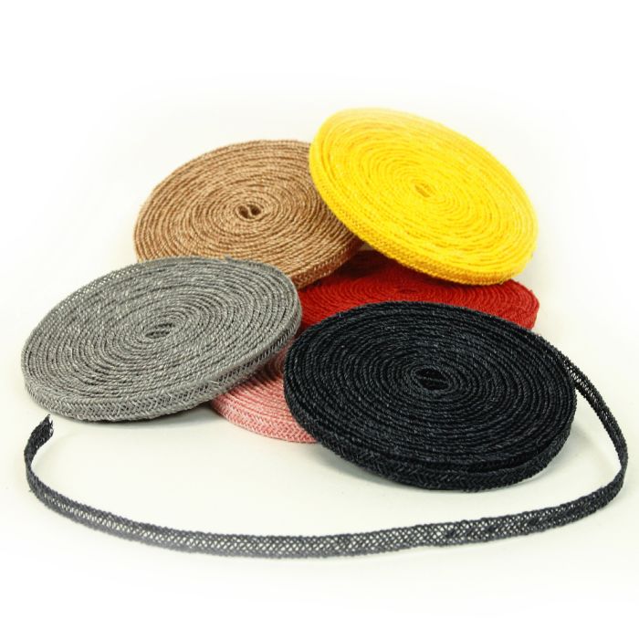 Multi-Color Braid Trim Abaca Hemp Straw Woven Ribbon 6mm  Millinery Hats Crafts 