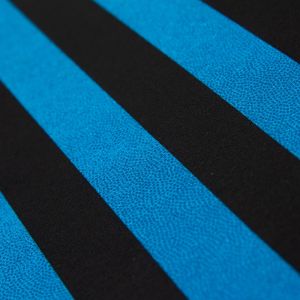 www.houseofadorn.com - Spandex Nylon Lycra 4 Way Stretch Fabric W150cm/200gsm Style 8618 - Fog/Mystique Foil Stripes All Sorts (Price per 1m) - Black and Turquoise