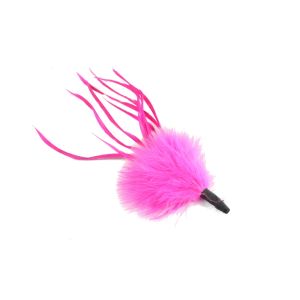 www.houseofadorn.com - Feather Spiky Biot with Tuft - Fuchsia Pink