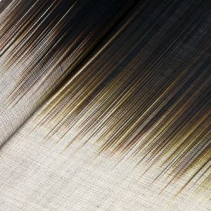 www.houseofadorn.com - Jinsin 91cm Buntal Fabric - Two Toned - (Price for 0.5m) - Black / Brown / Ivory Ombre