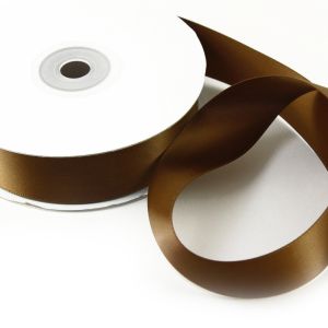 www.houseofadorn.com - Ribbon Double Sided Satin 25mm / 1inch (Price per 1m) - Brown
