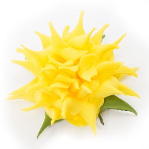 www.houseofadorn.com - Flower Cactus Dahlia 10cm Style 7424 - Yellow