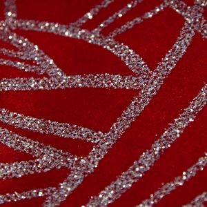 www.houseofadorn.com - Velvet Spandex Lycra 4 Way Stretch Fabric W150cm - Glitter Chaos (Price per 1m) - Red