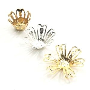 www.houseofadorn.com - Metal Embellishments - Metal Flowers Style 10511 (Pack of 24)