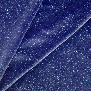 www.houseofadorn.com - Velvet Spandex Lycra 4 Way Stretch Fabric W150cm - Cosmic Glitter (Price per 1m) - Aqua on Royal Purple