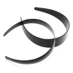 www.houseofadorn.com - Alice Headband - Plastic Plain Black