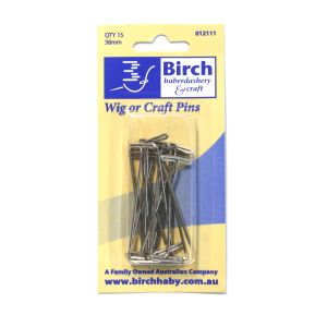 www.houseofadorn.com - Birch Wig or T-Pins for Securing & Blocking - Silver