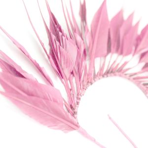 www.houseofadorn.com - Feather Diamond Tail Coque Spray Wire Mount - Dusty Pink