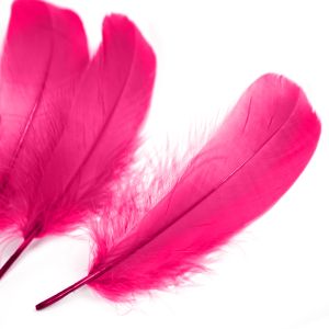 www.houseofadorn.com - Feather Goose Nagoire Hand Selected Loose (Pack of 24) - Fuchsia