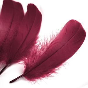 www.houseofadorn.com - Feather Goose Nagoire Hand Selected Loose (Pack of 24) - Maroon