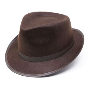 www.houseofadorn.com - Quality Costume Hats - Fedora Style Hat - Brown PermaFelt