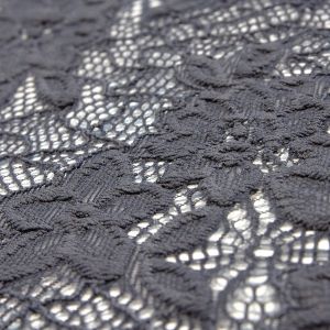 www.houseofadorn.com - Mesh Polyester 4 Way Stretch Fabric 150cm Style 8576 - Floral Honeycomb Stretch Lace (Price per 1m) - Charcoal