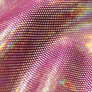 www.houseofadorn.com - Spandex Nylon Lycra 4 Way Stretch Fabric W150cm - Galaxy Hologram Foil Finish (Price per 1m) - Hot Pink