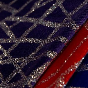 www.houseofadorn.com - Velvet Spandex Lycra 4 Way Stretch Fabric W150cm - Glitter Chaos (Price per 1m)