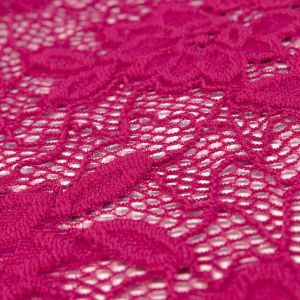 www.houseofadorn.com - Mesh Polyester 4 Way Stretch Fabric 150cm Style 8576 - Floral Honeycomb Stretch Lace (Price per 1m) - Hot Pink