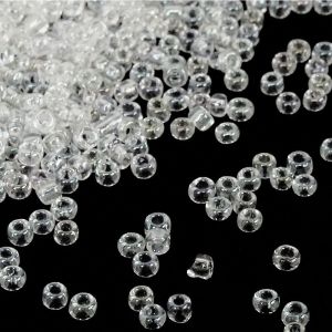 www.houseofadorn.com - Seed Beads - Glass Round Transparent Size 8/0 3mm (Price per 50g) - Clear
