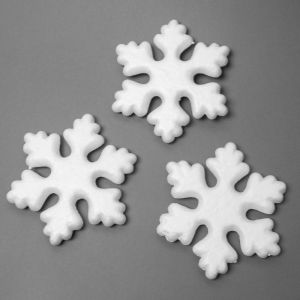 www.houseofadorn.com - Polystyrene Styrofoam - Snowflake Shape White Foam