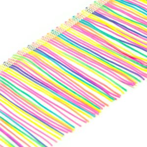 www.houseofadorn.com - Braid Trim - Standard Multicoloured Sash Tassels Chainette Fringe Style 11169 - 9cm / 3.5" (Price per meter)