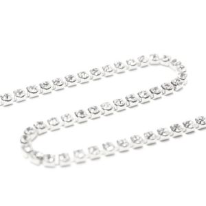 www.houseofadorn.com - Rhinestone Trim - Diamante Chain SS12 Style 3296 (Price per 1m) - Crystal Clear on Silver