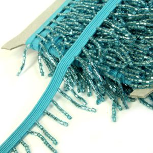 www.houseofadorn.com - Stretch Trim - 15mm Elasticated Beaded Tassels Fringe (Price per 1m)