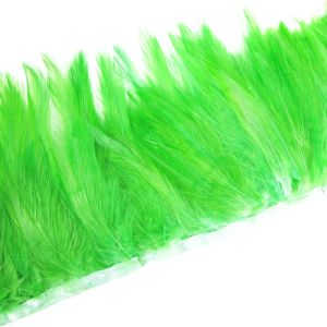 www.houseofadorn.com - Feather Full Hackle on Fringe (Price per 10cm) - Apple Green