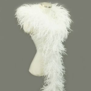 www.houseofadorn.com - Feather Ostrich &amp;amp; Marabou Boa (3 Ply - 2 yards / 1.8m) - White