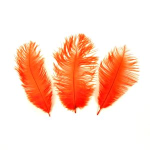 www.houseofadorn.com - Feather Ostrich Plume 15-20cm (Pack of 3) - Orange
