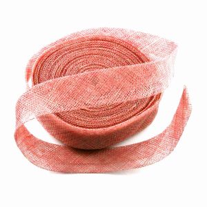 www.houseofadorn.com - Sinamay Bias Binding/Ribbon 3cm (Price per 1.5m) - Flamingo Pink