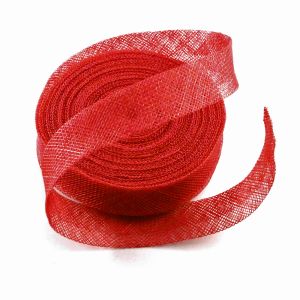 www.houseofadorn.com - Sinamay Bias Binding/Ribbon 3cm (Price per 1.5m) - Red