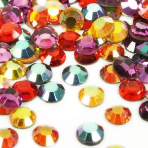 www.houseofadorn.com - 2Adorn Rhinestones - Chaton Rose Round Flat Back Hot Fix Glass Crystals SS20/4.8mm (Pack of 144)