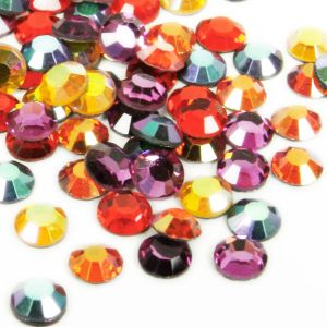 www.houseofadorn.com - 2Adorn Rhinestones - Chaton Rose Round Flat Back Hot Fix Glass Crystals SS16 / 4mm (Pack of 144)