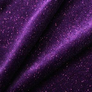 www.houseofadorn.com - Velvet Spandex Lycra 4 Way Stretch Fabric W150cm - Cosmic Glitter (Price per 1m) - Purple