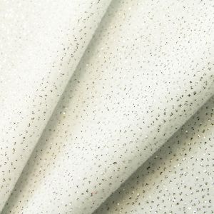 www.houseofadorn.com - Velvet Spandex Lycra 4 Way Stretch Fabric W150cm - Cosmic Glitter (Price per 1m) - White
