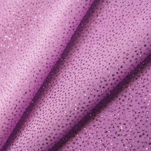 www.houseofadorn.com - Chiffon Polyester Fabric W112cm - Cosmic Glitter (Price per 1m) - Lilac
